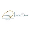 Brass Earring Hooks STER-TA0001-02-8