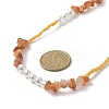 Gemstone Chips & Plastic Pearl & Glass Seed Waist Beads NJEW-C00031-5