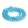 Transparent Electroplate Glass Beads Strands EGLA-A039-T4mm-B19-2