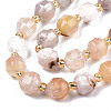 Natural Cherry Blossom Agate Beads Strands G-T131-80-3