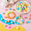 Pandahall 72Pcs 12 Colors  Luminous Hexagon Food Grade Silicone Beads SIL-TA0001-36-7