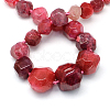 Dyed Natural Agate Bead Strands G-Q940-08C-2