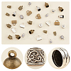   152Pcs 8 Style Tibetan Style Alloy Cord Ends FIND-PH0006-27-4