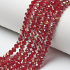 Electroplate Transparent Glass Beads Strands EGLA-A034-T3mm-H13-1