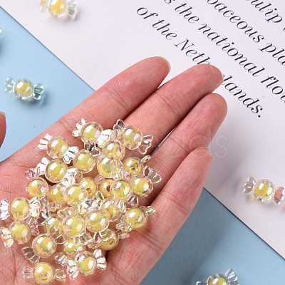 Transparent Acrylic Beads TACR-S152-03B-SS2105-1