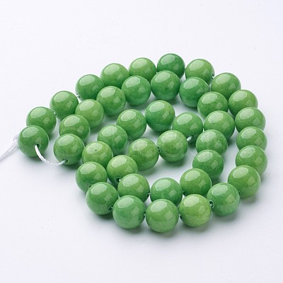 Natural Mashan Jade Round Beads Strands X-G-D263-10mm-XS17-1