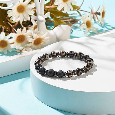 Mala Bead Bracelet BJEW-JB08018-03-1