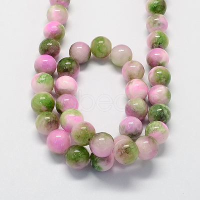 Natural Dyed Persian Jade Gemstone Bead Strands G-R271-10mm-XP25-1