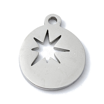 Non-Tarnish 304 Stainless Steel Pendants STAS-C097-25P-1