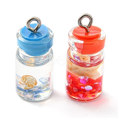 Translucent Resin Pendants RESI-D067-01C-1