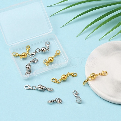 8Sets 2 Colors Eco-Friendly Brass Magnetic Clasps Converter KK-YW0001-36-FF-1