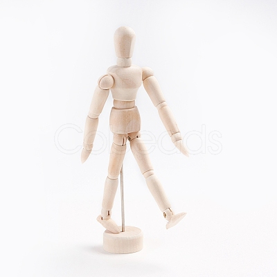 Unfinished Blank Wooden Puppet DIY-WH0163-92B-1