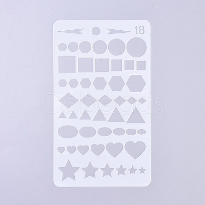 Plastic Reusable Drawing Painting Stencils Templates DIY-G027-G18-1