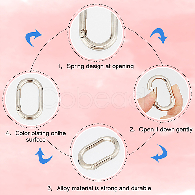 SOFPLATE Zinc Alloy Spring Gate Rings FIND-SP0001-12B-1