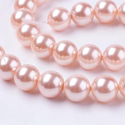 Shell Pearl Beads Strands BSHE-L035-8mm-I-1