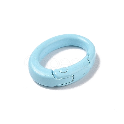 Spray Painted Alloy Spring Gate Rings AJEW-C035-01-1