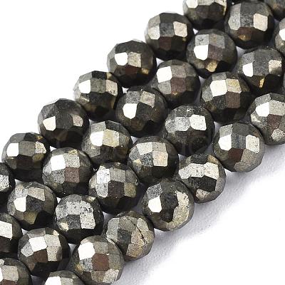 Natural Chalcopyrite Bead Strands G-Q468-4mm-01-1