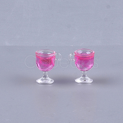 Resin Cup Pendants CRES-S359-11B-1