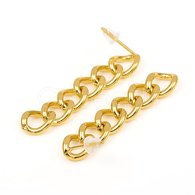 Brass Curb Chain EJEW-G282-01G-1