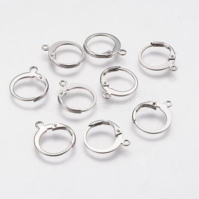 Tarnish Resistant 304 Stainless Steel Leverback Earring Findings X-STAS-F141-02P-1