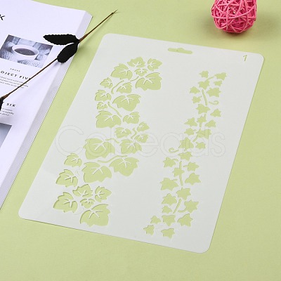 Plastic Reusable Drawing Painting Stencils Templates DIY-F018-B01-1