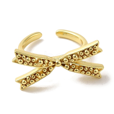 Rack Plating Brass Cuff Rings RJEW-H228-15G-1