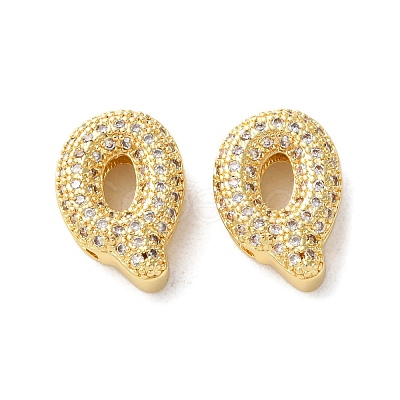 Rack Plating Brass Micro Pave Cubic Zirconia Slide Charms KK-C084-34G-Q-1