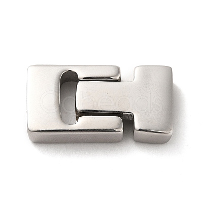 Tarnish Resistant 304 Stainless Steel Magnetic Clasps with Glue-in Ends STAS-P325-01P-1