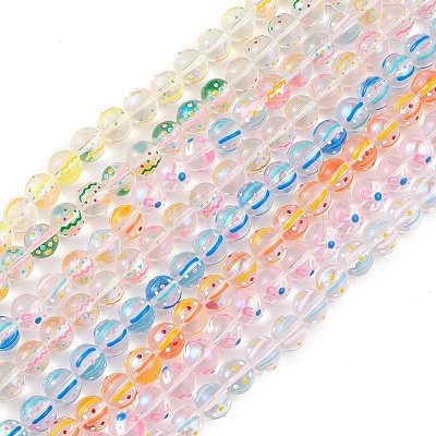 Handmade Lampwork Beads Strands LAMP-F029-01-1