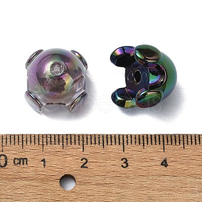 Opaque Acrylic Beads Caps OACR-E033-06B-1