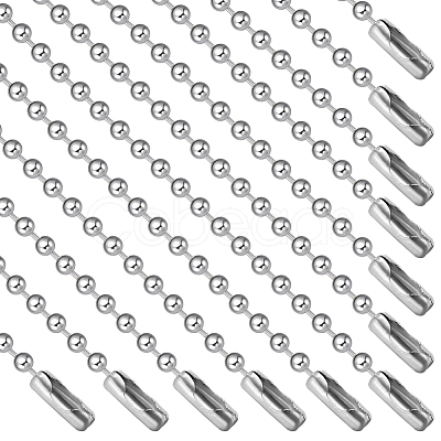 Beebeecraft 24Pcs 304 Stainless Steel Ball Chain Necklace Making NJEW-BBC0001-10B-1