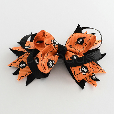 Halloween Grosgrain Bowknot Alligator Hair Clips PHAR-R165-11-1