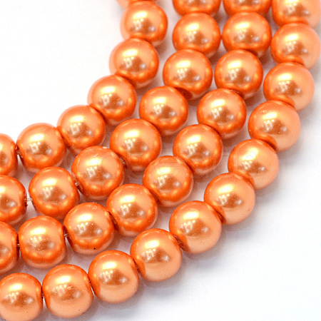 Baking Painted Glass Pearl Bead Strands X-HY-Q003-3mm-36-1