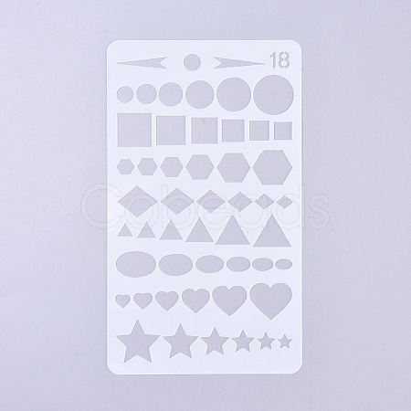 Plastic Reusable Drawing Painting Stencils Templates DIY-G027-G18-1