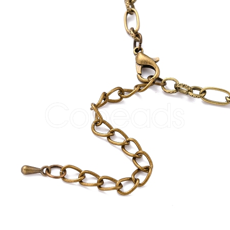 Iron Figaro Chain Necklace Making MAK-J004-24AB-NF-1