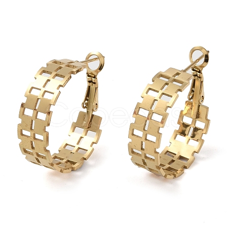 304 Stainless Steel Hoop Earrings EJEW-K278-04G-1