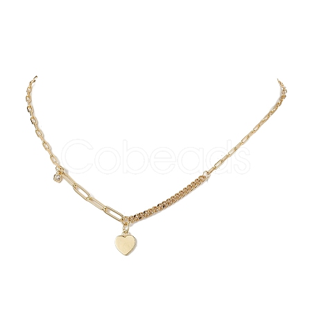 Brass Paperclip Chain Necklaces NJEW-JN04929-1