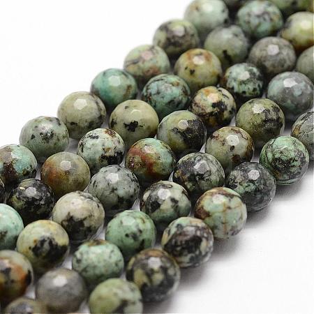 Natural African Turquoise(Jasper) Beads Strands G-D840-15-10mm-1