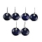 Natural Lapis Lazuli Dangle Earrings, with Rack Plating Brass Earring Hooks, Cadmium Free & Lead Free, Round, 43x43mm