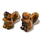 Natural Tiger Eye Carved Healing Squirrel Figurines, Reiki Energy Stone Display Decorations, 35.5~36.5x18~19x51mm