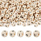 Kissitty 250Pcs 5 Styles Printed Natural Schima Wood Beads, Horizontal Hole, Cube with Initial Letter, Antique White, 8x8x8mm, 50pcs/style