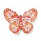 Printed Opaque Acrylic Beads, Butterfly, Sandy Brown, 31x41x4.5mm, Hole: 1.5mm