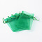 Organza Gift Bags with Drawstring, Wedding Party Christmas Favor Gift Bags, Organza Pouches for Potpourri, Green, 30x20cm