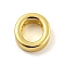 Brass Pendants, Real 18K Gold Plated, Letter O, 8x7.5x3mm, Hole: 1.2mm