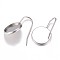 Non-Tarnish 304 Stainless Steel Earring Hooks, Ear Wire, Stainless Steel Color, Tray: 12mm, 23x1.5mm, 20 Gauge, Pin: 0.8mm