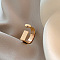 Arch Brass Cuff Open Rings, Jewely for Women, Golden, US Size 8(18.1mm)