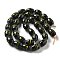 Handmade Nepalese Lampwork Beads, Barrel, Black, 19x14mm, Hole: 2mm, about 36pcs/strand, 26.38''(67cm)