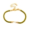 Nylon Cords Bracelet Makings Fit for Connector Charms, with Brass Findings and 304 Stainless Steel Lobster Claw Clasps, Long-Lasting Plated, Yellow Green, 6-1/2~6-3/4 inch(16.5~17cm), Hole: 1.8mm