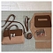 DIY Bowknot Crossbody Bags Set, Including PU Leather Bag Materials, Saddle Brown, 200x260x80mm