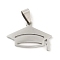 Non-Tarnish 201 Stainless Steel Pendants, Doctorial Hat, Stainless Steel Color, 23x28x1.5mm, Hole: 8x4mm